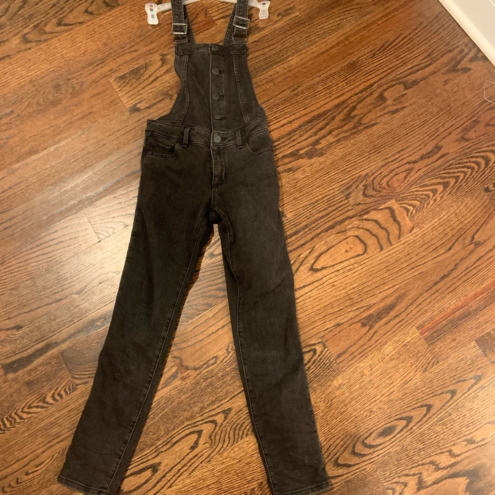 Girls black wash jumper
